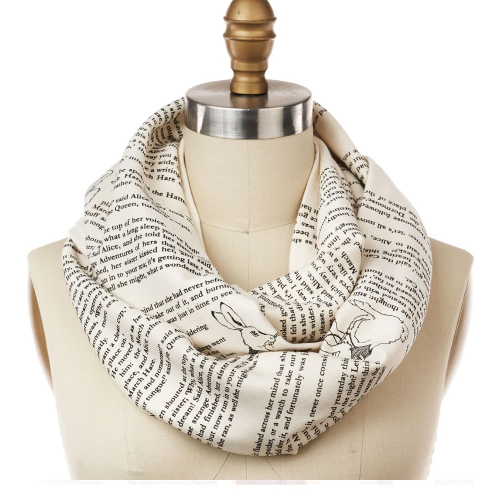 Storiarts Alice in Wonderland Infinity Scarf EUC